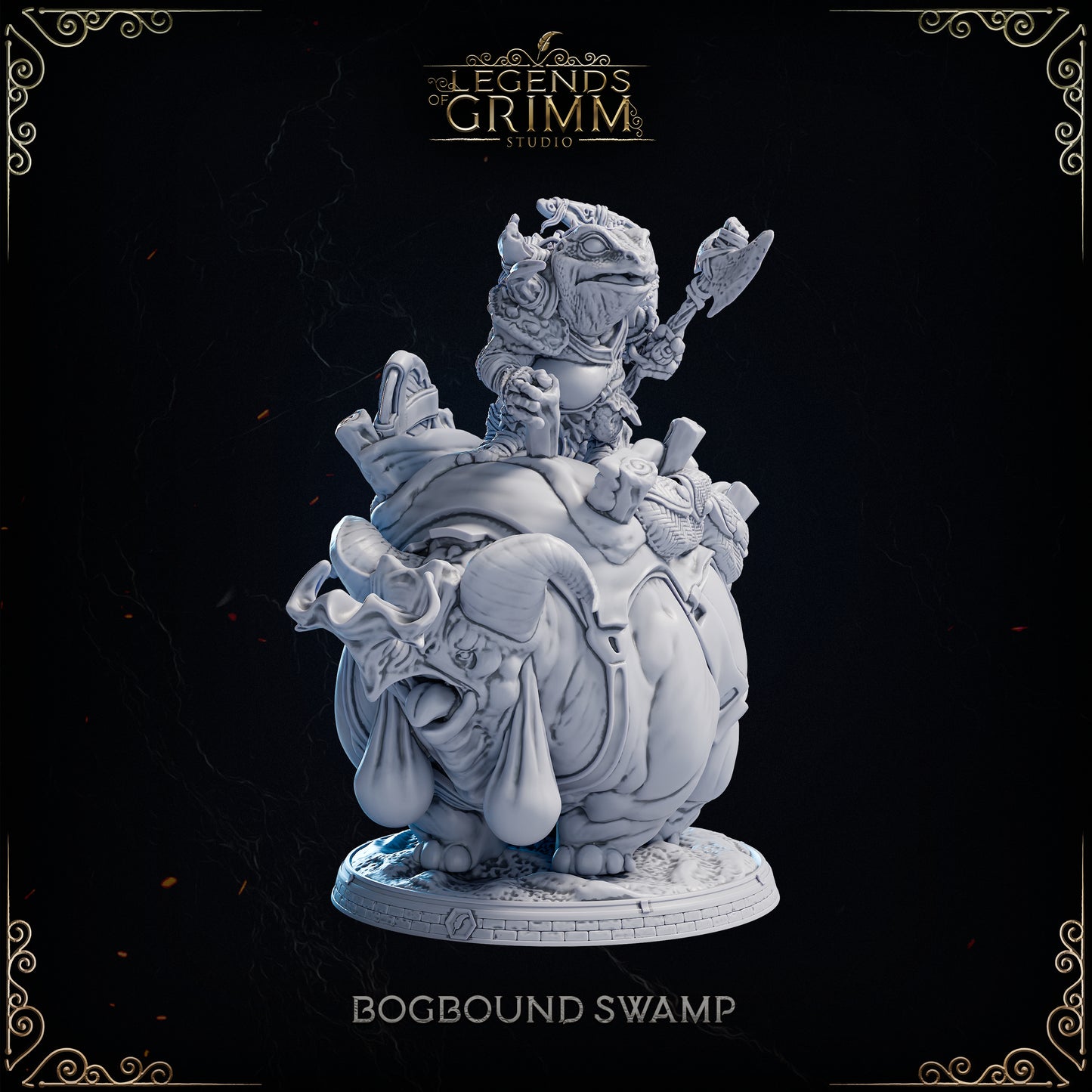 Grimm Legends - Bogbound Swamp - Bogbeast Rider - DnD/TTRPG Figure/Miniature