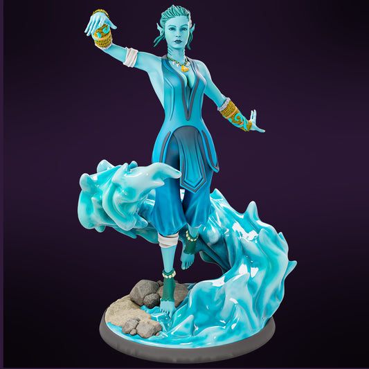 Miniatures Cave - Neer the Water Genasi - 75mm Pin Up/Figure/Model/Diorama