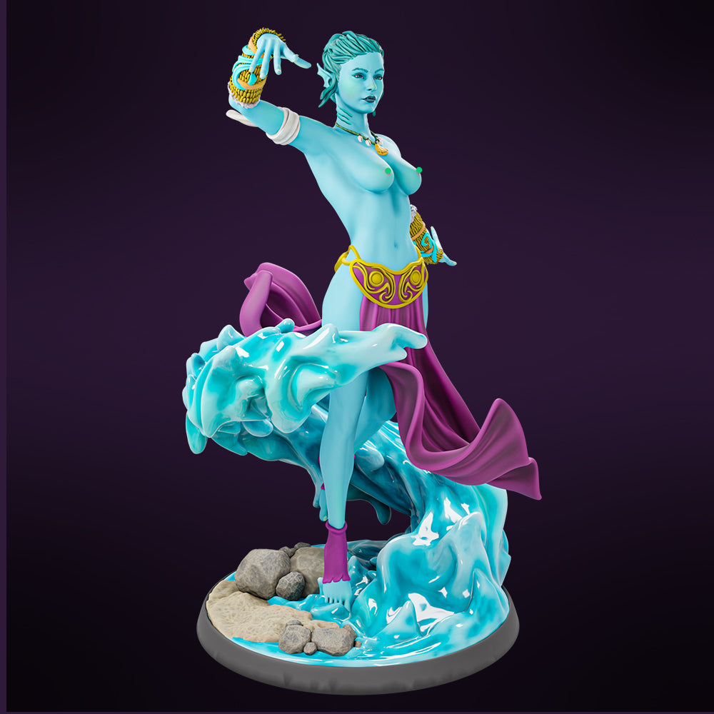 Miniatures Cave - Neer the Water Genasi - 75mm Pin Up/Figure/Model/Diorama