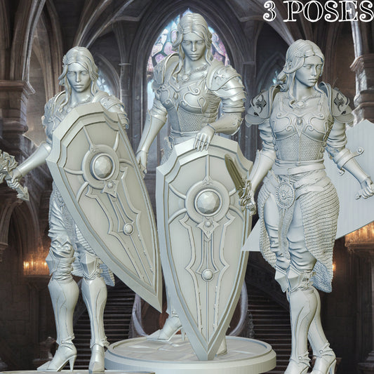 3darts - Beatrix, Paladin of the Crown - 32/75/120mm Pin Up/Figure/Model/Diorama - Helios3DPrinting