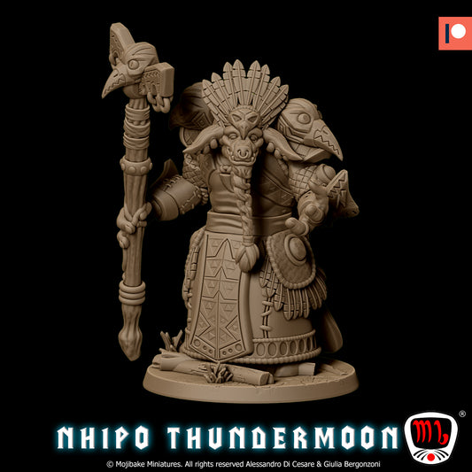 Mojibake - Thus Spoke Thundermoon - Tauren Druid - DnD/TTRPG Figure/Miniature - Helios3DPrinting