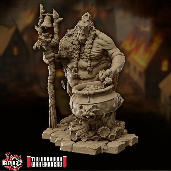 Bemazz Miniatures - Unstoppable Horde - Ogre Shaman - DnD/TTRPG Figure/Miniature