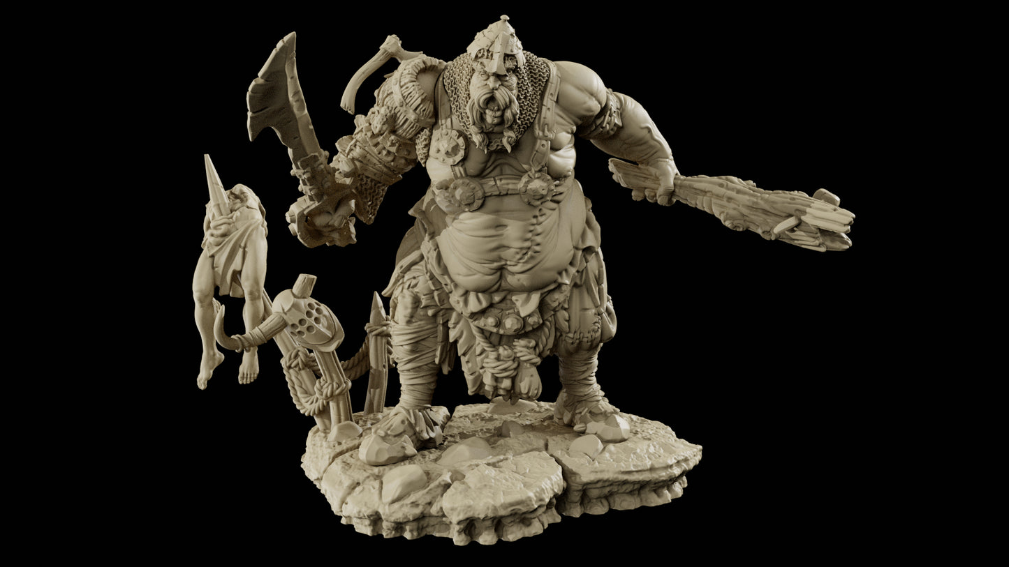 Bemazz Miniatures - Unstoppable Horde - Ogre Raider - DnD/TTRPG Figure/Miniature