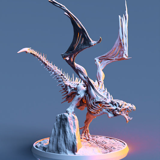 Printomancer - Undead Wyvern - DnD/TTRPG Figure/Miniature