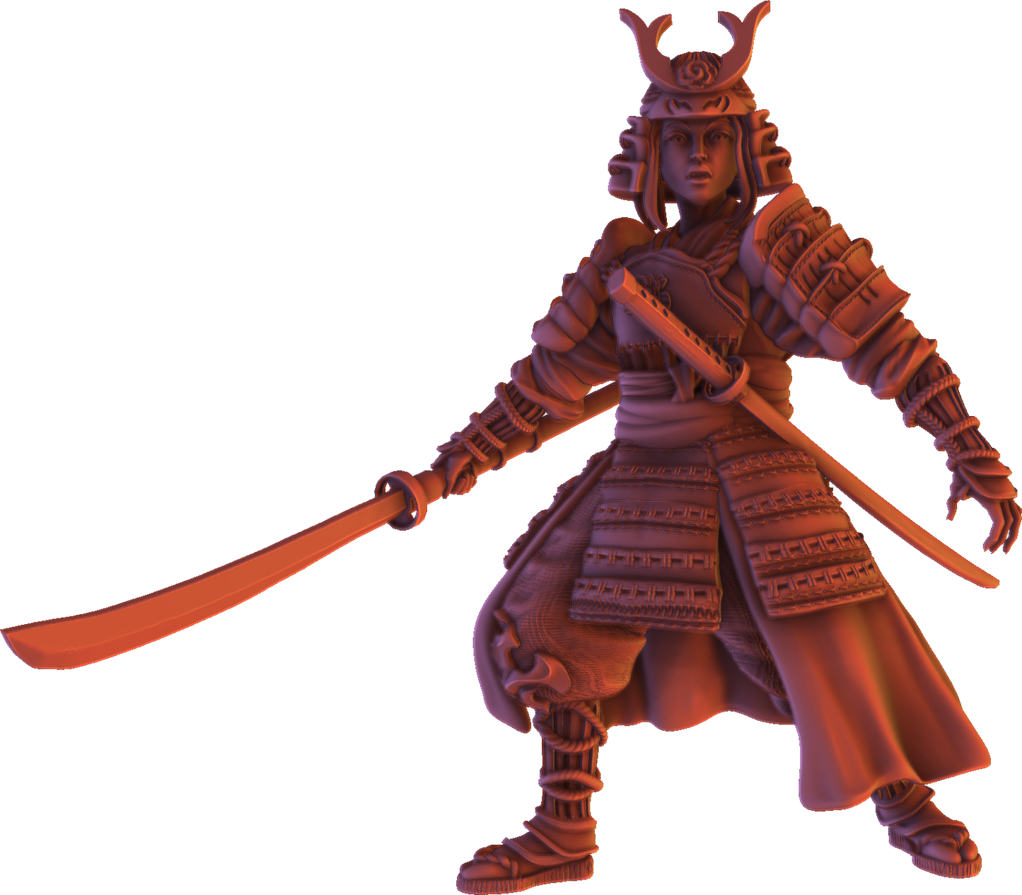 Forged Path - Tokugawa Bushido - Onna Bushi - DnD/Pathfinder/TTRPG Figure