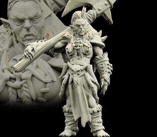 Brayan Nafarrate - Bestiary #4 - Orc Female #3 - DnD/TTRPG Figure/Miniature