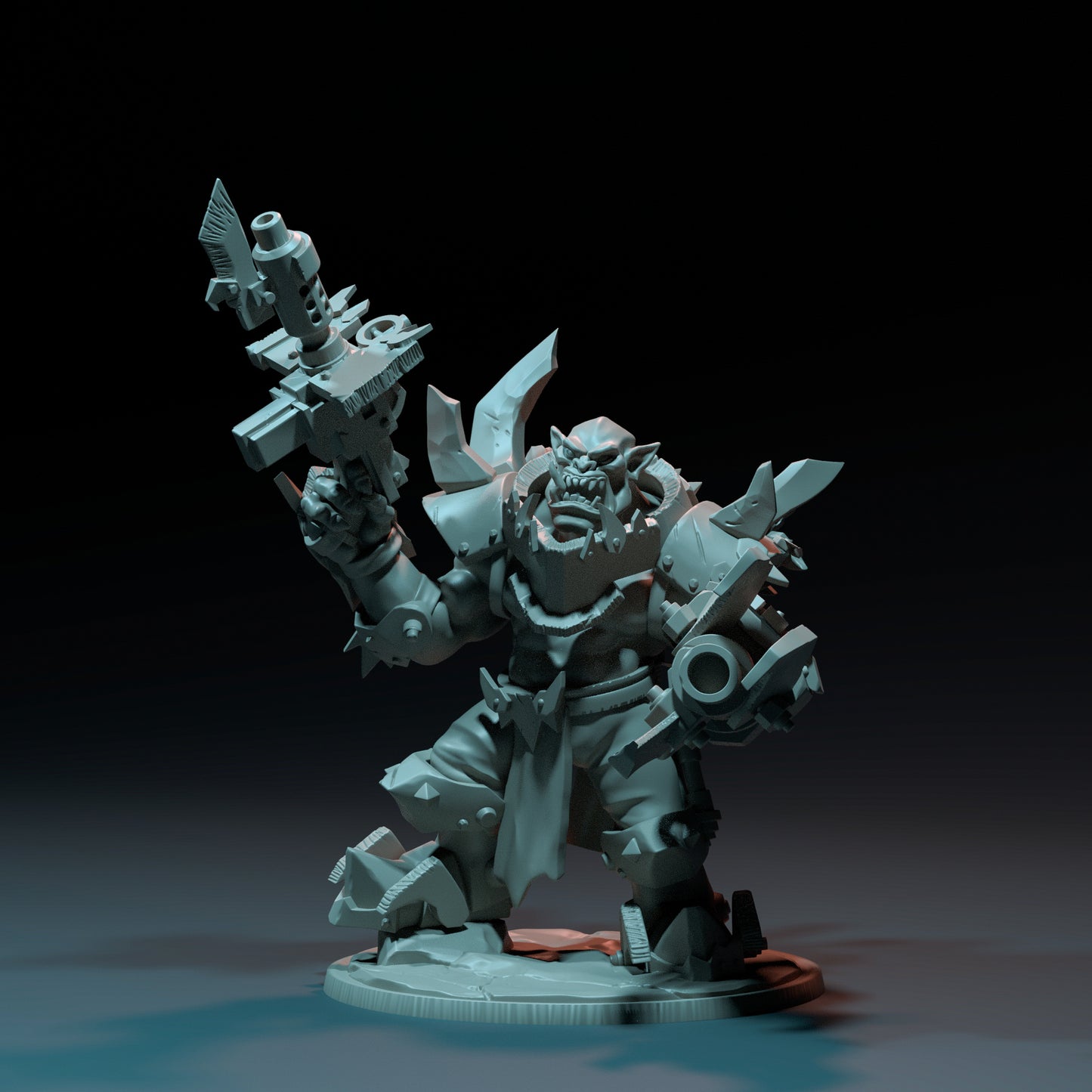 Dinoworld - Orks - Orc Commander - DnD/Pathfinder/TTRPG Figure Miniature