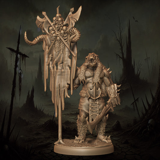 Monolith Arts - Orcs - Bannerman Houndmaster - DnD/TTRPG Figure/Miniature