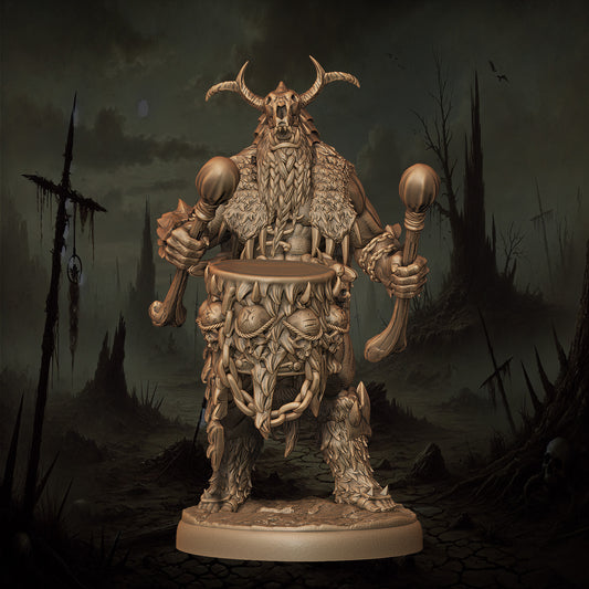 Monolith Arts - Orcs - Drummer Shaman - DnD/TTRPG Figure/Miniature