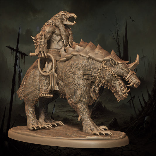 Monolith Arts - Orcs - Shaman Rider - DnD/TTRPG Figure/Miniature
