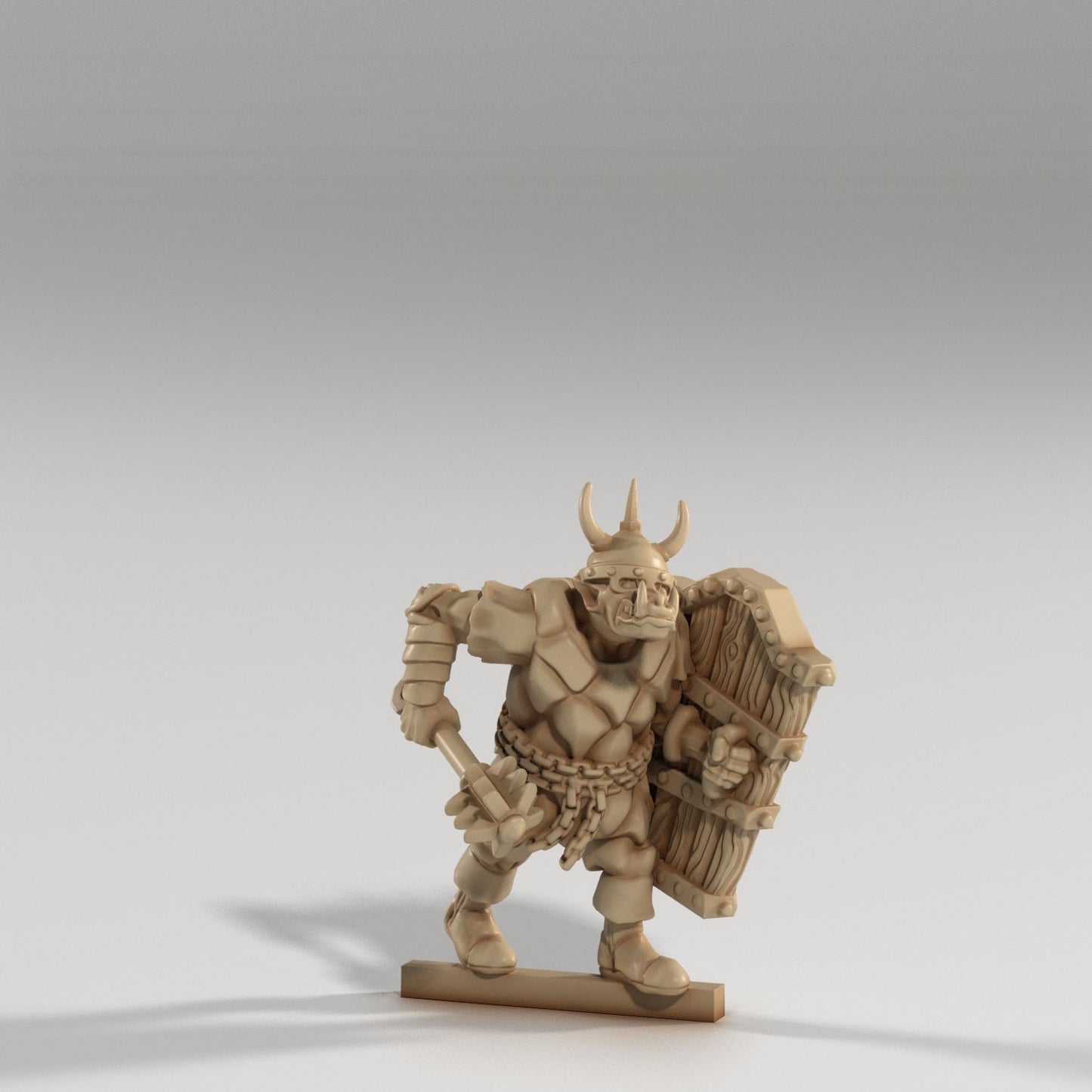Medusa Miniatures - Orc Soldier Shield #1 - DnD/TTRPG/Roleplaying/Wargames