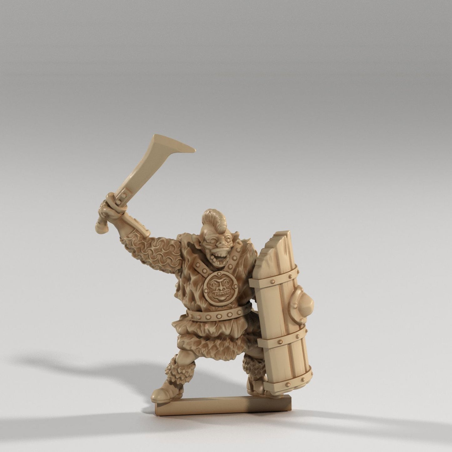 Medusa Miniatures - Orc Soldier Shield #1 - DnD/TTRPG/Roleplaying/Wargames