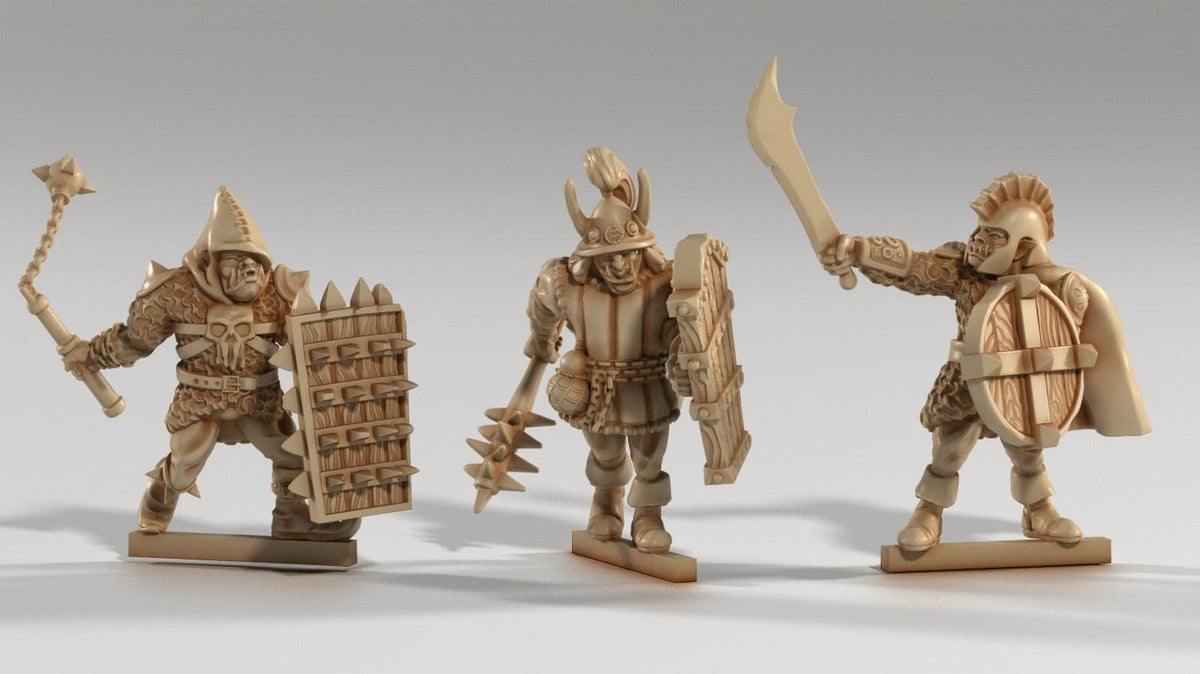 Medusa Miniatures - Orc Soldier Shield #2 - DnD/TTRPG/Roleplaying/Wargames