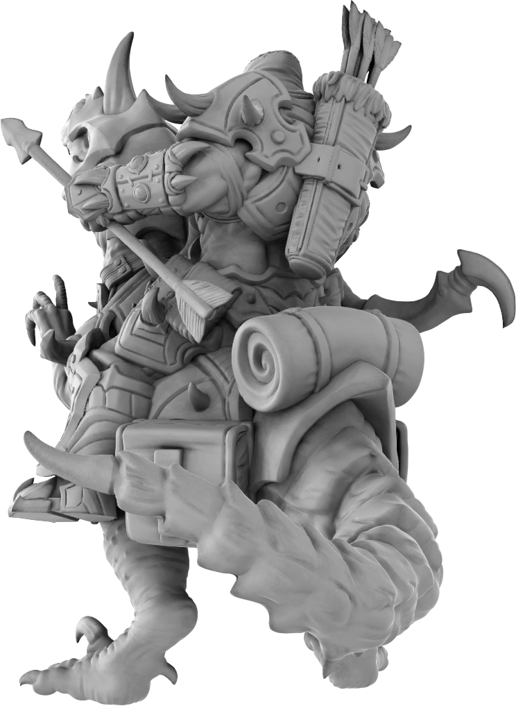 Brayan Nafarrate - Orc w/Velociraptor #1 - DnD/TTRPG Figure/Miniature