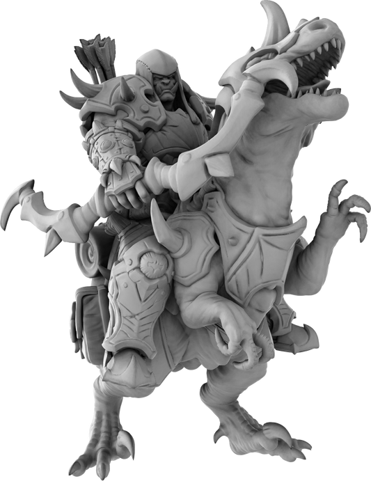 Brayan Nafarrate - Orc w/Velociraptor #1 - DnD/TTRPG Figure/Miniature