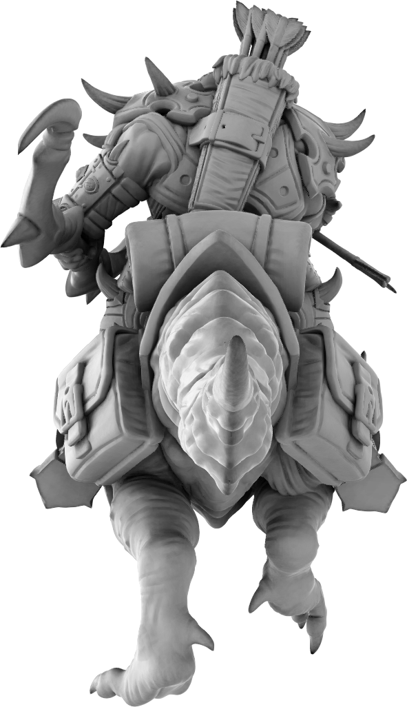 Brayan Nafarrate - Orc w/Velociraptor #3 - DnD/TTRPG Figure/Miniature
