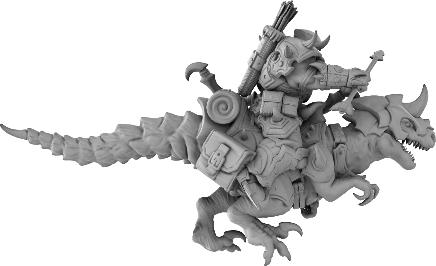 Brayan Nafarrate - Orc w/Velociraptor #3 - DnD/TTRPG Figure/Miniature