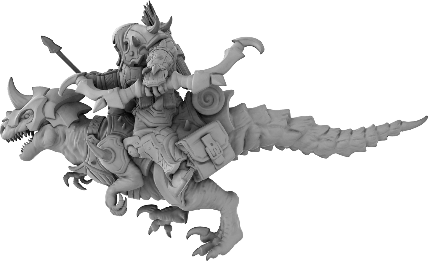 Brayan Nafarrate - Orc w/Velociraptor #3 - DnD/TTRPG Figure/Miniature