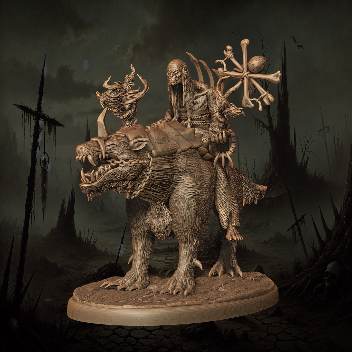 Monolith Arts - Orcs - Warlock Rider - DnD/TTRPG Figure/Miniature