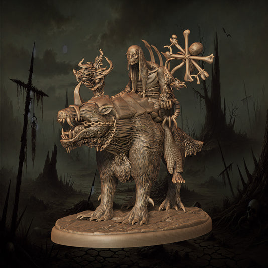 Monolith Arts - Orcs - Warlock Rider - DnD/TTRPG Figure/Miniature