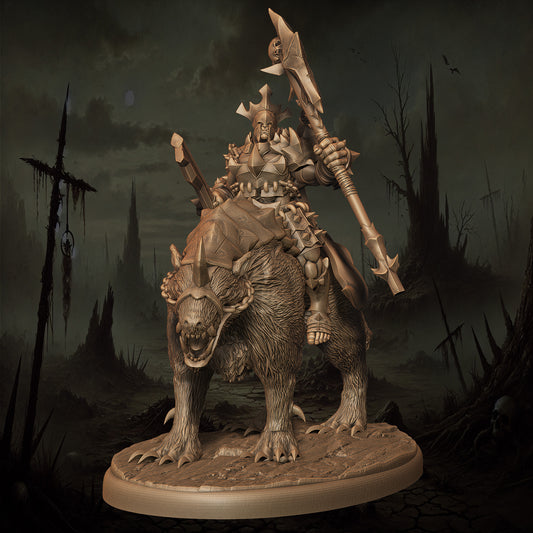 Monolith Arts - Orcs - Warlord Rider - DnD/TTRPG Figure/Miniature