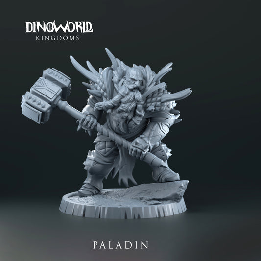 Dinoworld - Kingdoms - Dwarf Paladin - DnD/Tabletop/TTRPG Figure Miniature