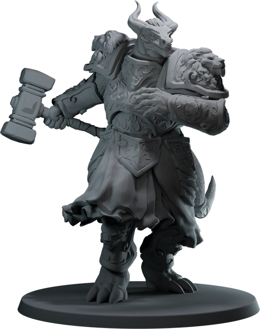 Calamity Figures - Wyrm Slayers - Dragonborn Paladin - 75mm Pin Up/Figure/Model/Diorama