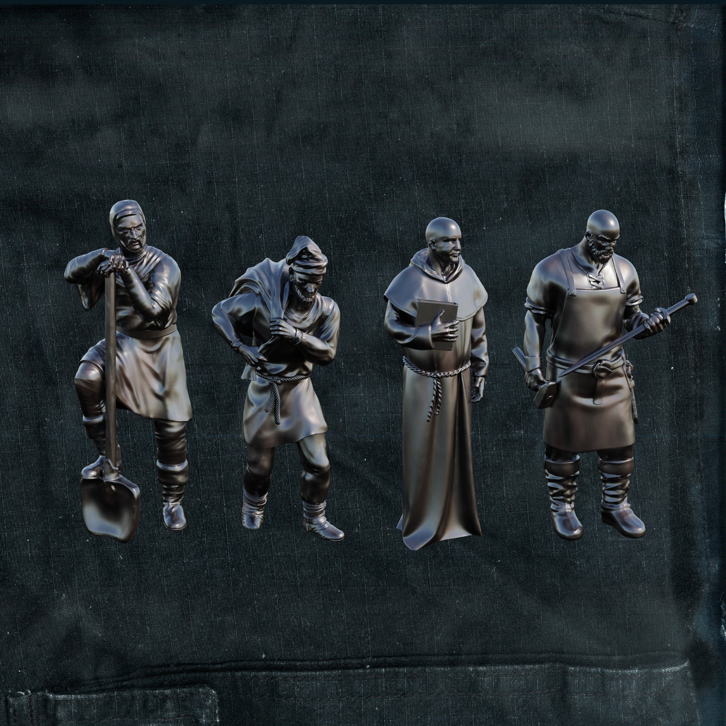 Skadi Studios - Helmsman's Shanties - Workmen - DnD/TTRPG Figure/Miniature