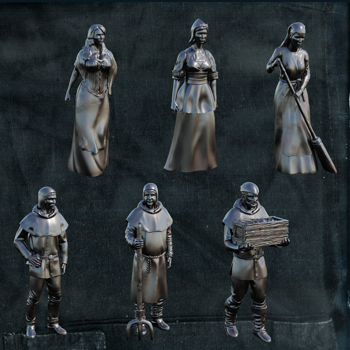 Skadi Studios - Helmsman's Shanties - Villagers #1  - DnD/TTRPG Figure/Miniature