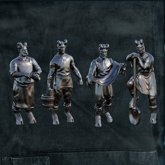 Skadi Studios - Helmsman's Shanties - Satyr Workers  - DnD/TTRPG Figure/Miniature