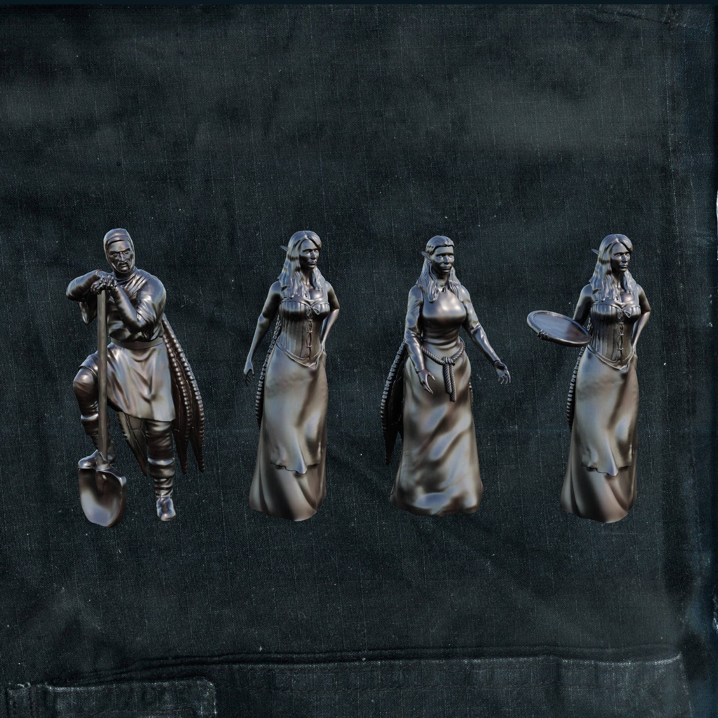 Skadi Studios - Helmsman's Shanties - Villagers #2  - DnD/TTRPG Figure/Miniature