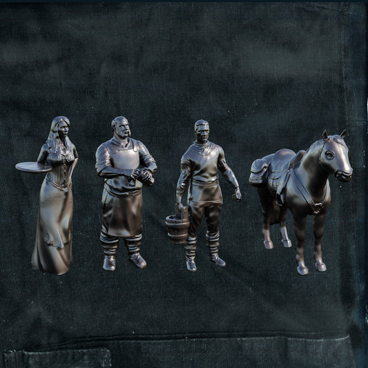 Skadi Studios - Helmsman's Shanties - Tavern Workers - DnD/TTRPG Figure/Miniature