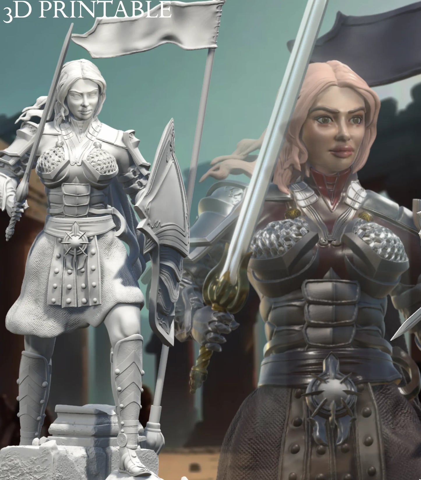 Questkeeper - Commander Adrienne - 75/120mm Pin Up/Figure/Model/Diorama