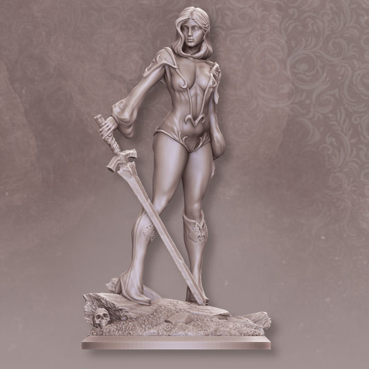 Nomad Sculpts - Sword Dame - 75mm Pin Up/Figure/Model/Diorama