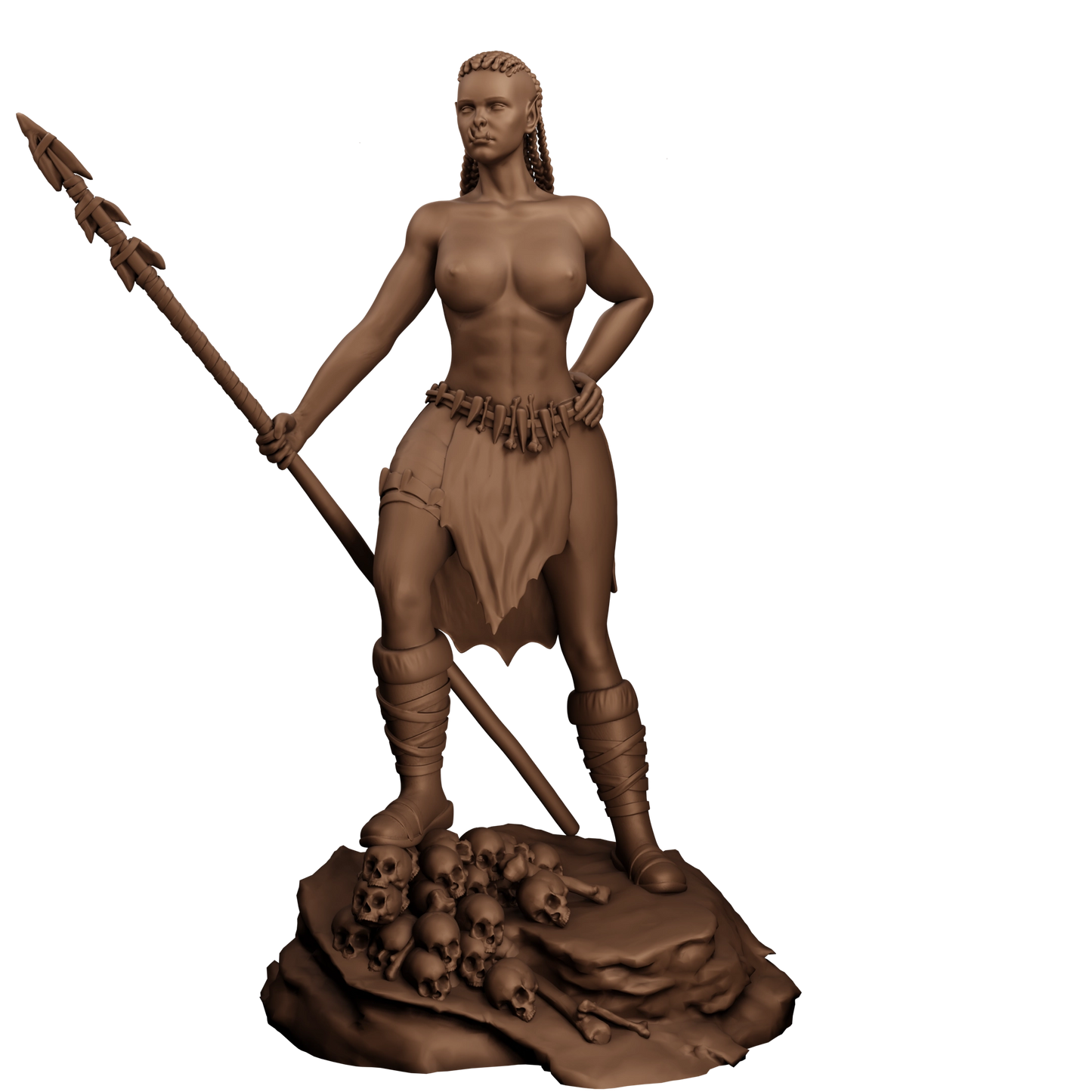 Dimi Mini - Half-Orc Chronicles - Azura Bloodaxe w/spear - 32/75mm Pin Up/Figure/Model/Diorama
