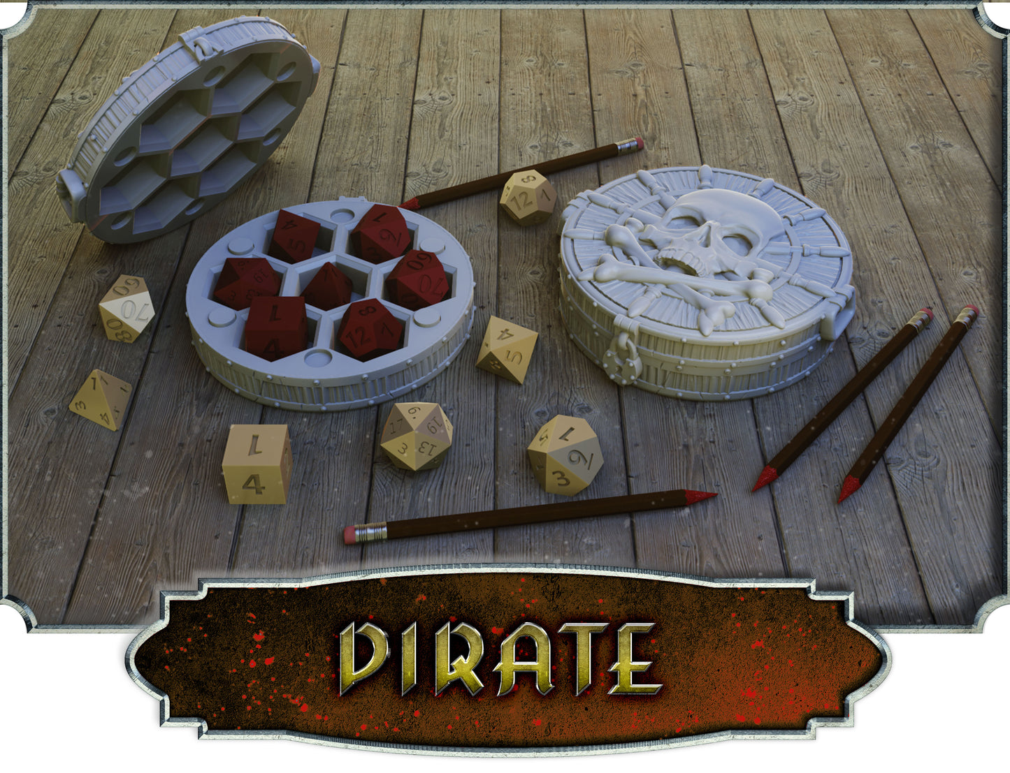 Crosslances - Dice Holder - Pirate - DnD/TTRPG/Roleplaying/Wargames