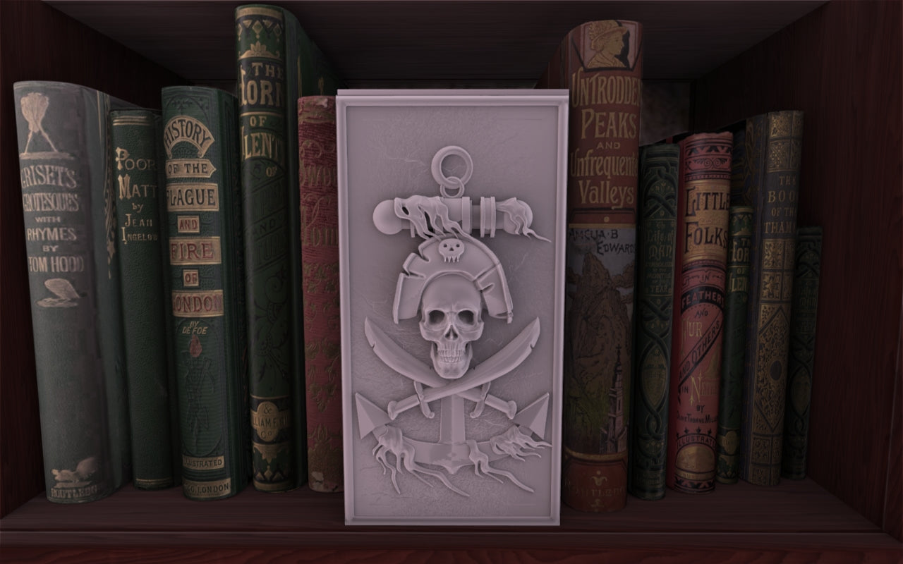 Crosslances - Book Nook/Shelf Insert - Pirate