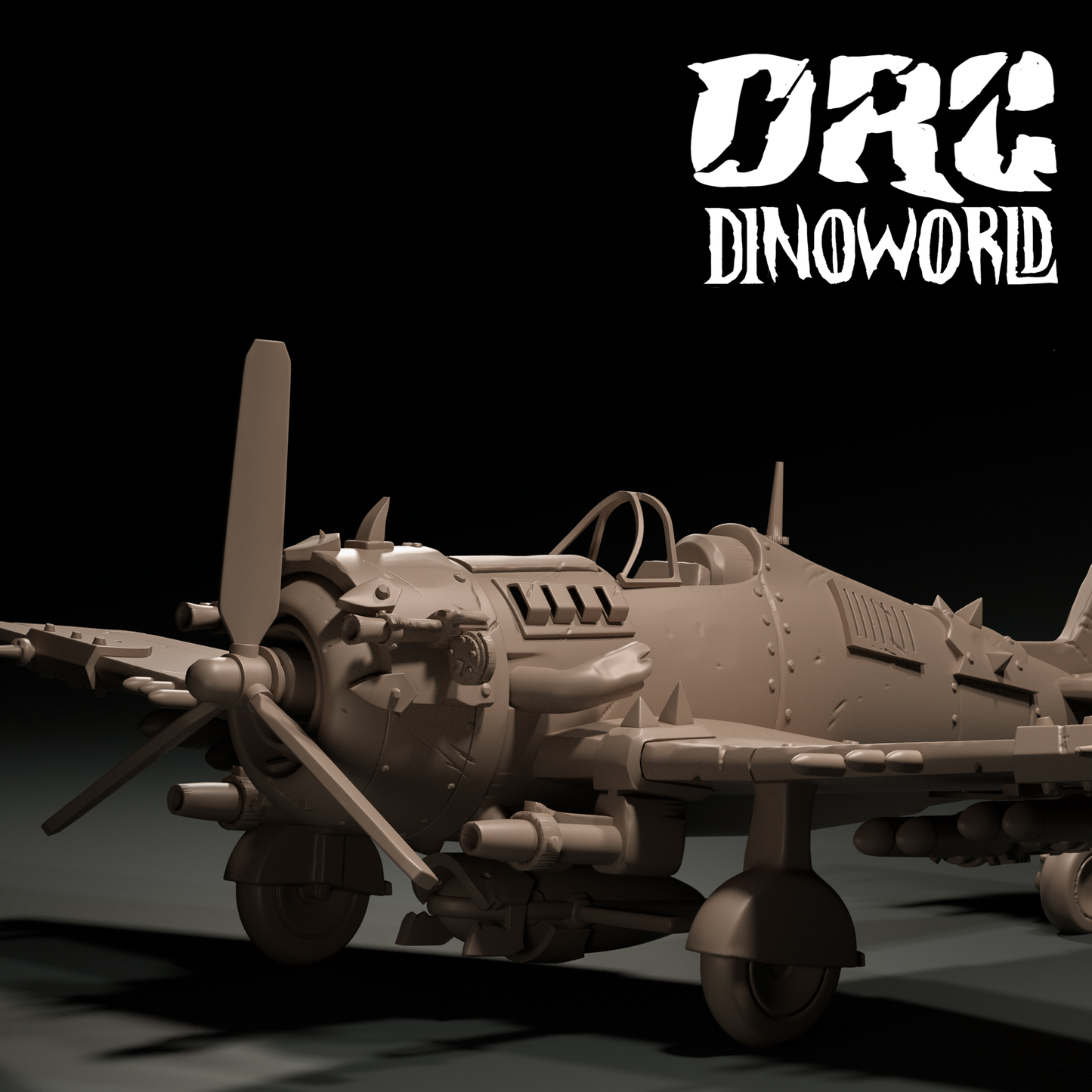 Dinoworld - Orks - Orc Warplane #2 - DnD/Pathfinder/TTRPG Figure Miniature
