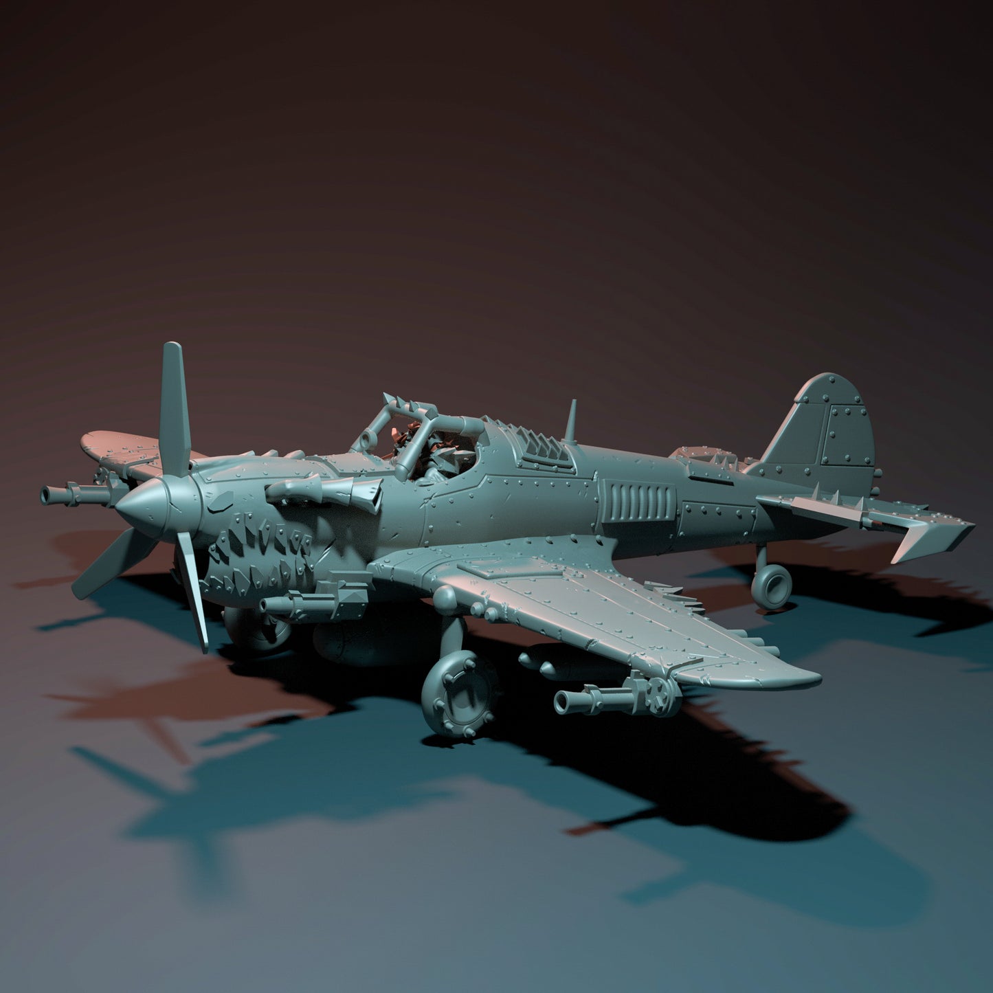 Dinoworld - Orks - Orc Warplane #1 - DnD/Pathfinder/TTRPG Figure Miniature