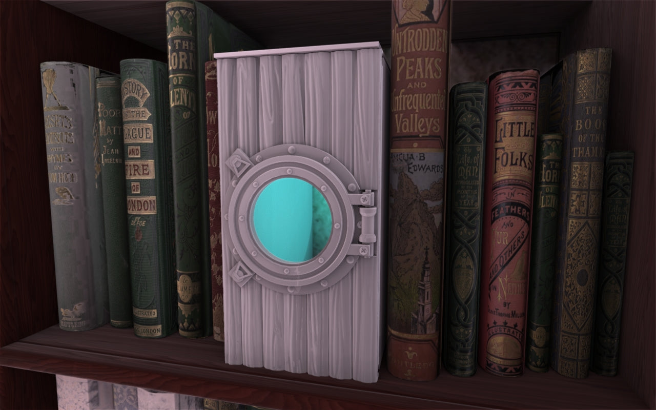 Crosslances - Book Nook/Shelf Insert - Porthole