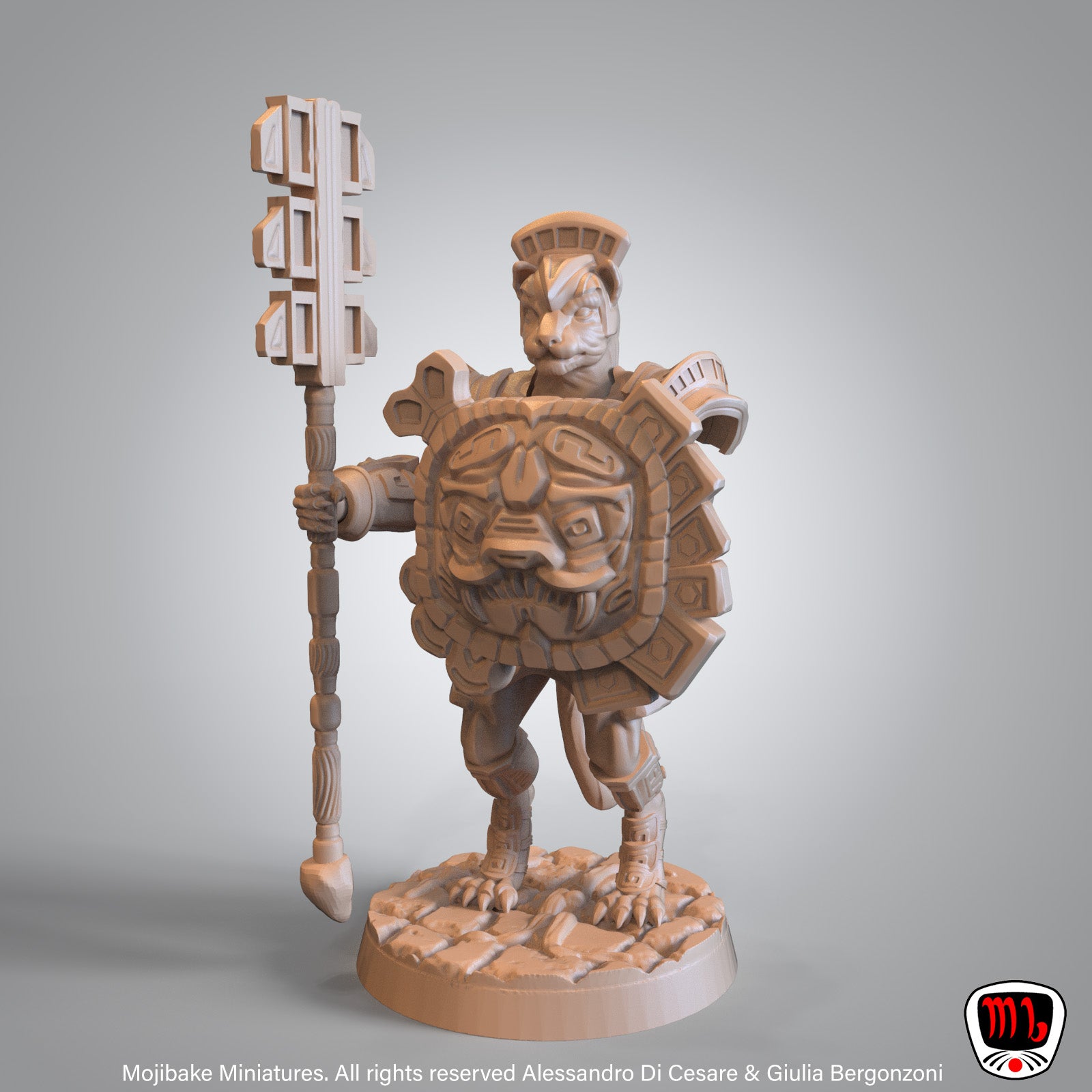 Mojibake - Rise of Huexili - Tabaxi Guards - DnD/TTRPG Figure/Miniature - Helios3DPrinting