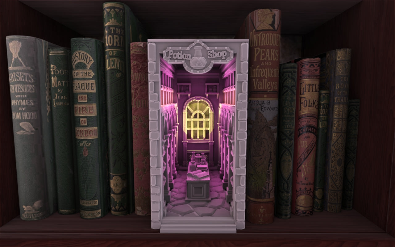 Crosslances - Book Nook/Shelf Insert - Potion Shop