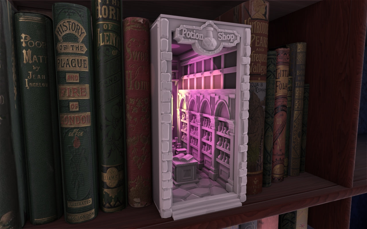 Crosslances - Book Nook/Shelf Insert - Potion Shop