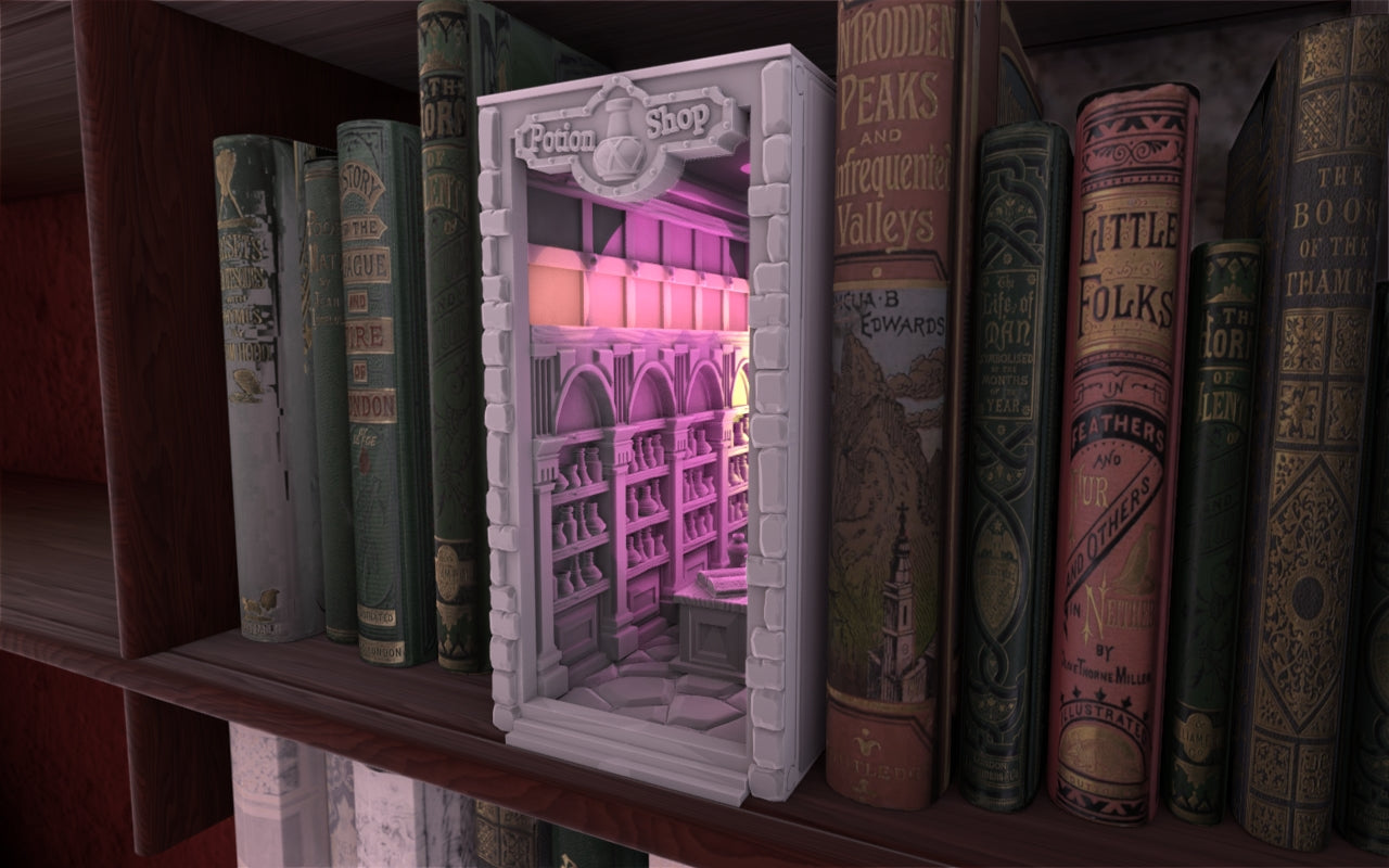Crosslances - Book Nook/Shelf Insert - Potion Shop