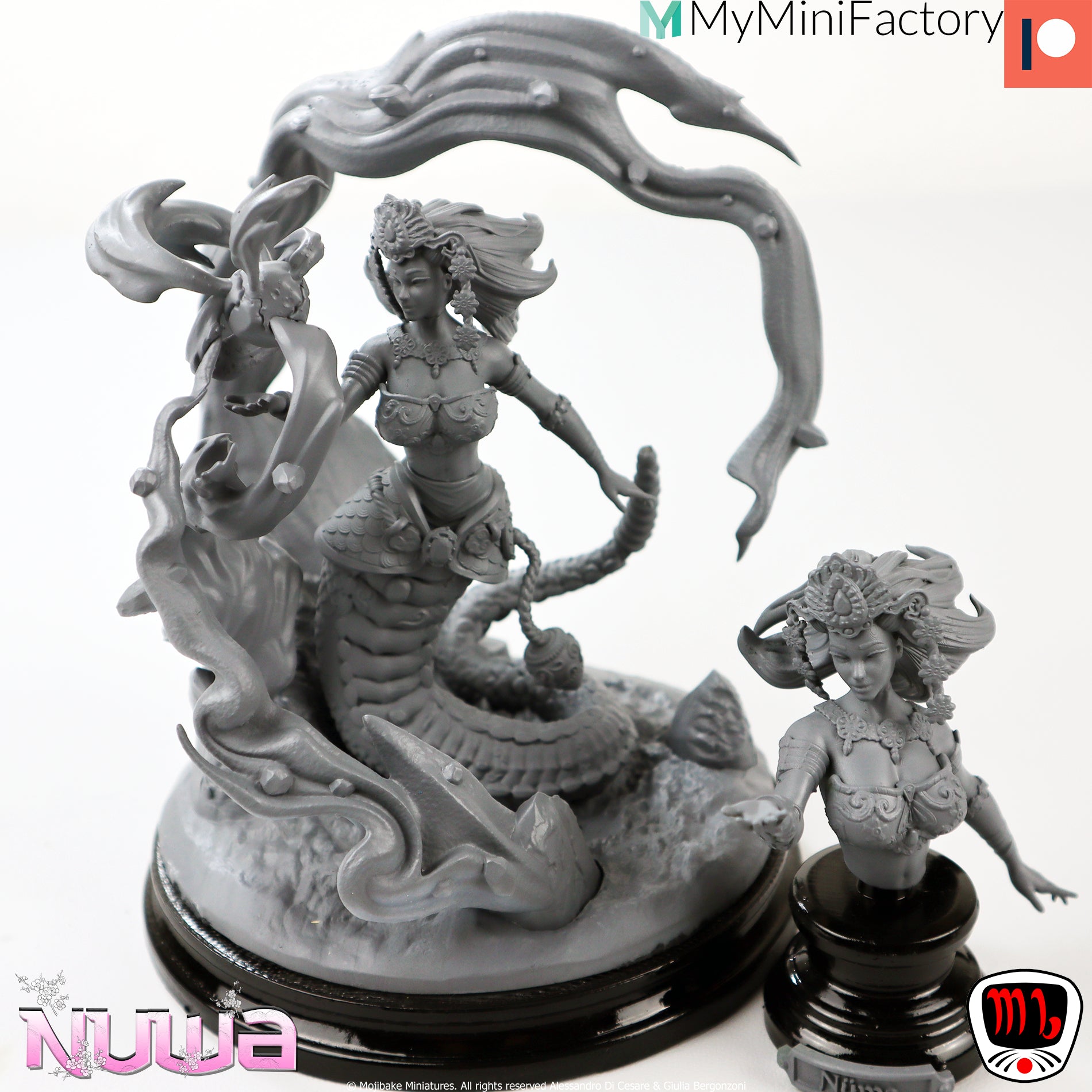Mojibake - Hidden in the Shadows - Nuwa, Goddess of Creation - 120mm Pin Up/Figure/Model/Diorama - Helios3DPrinting