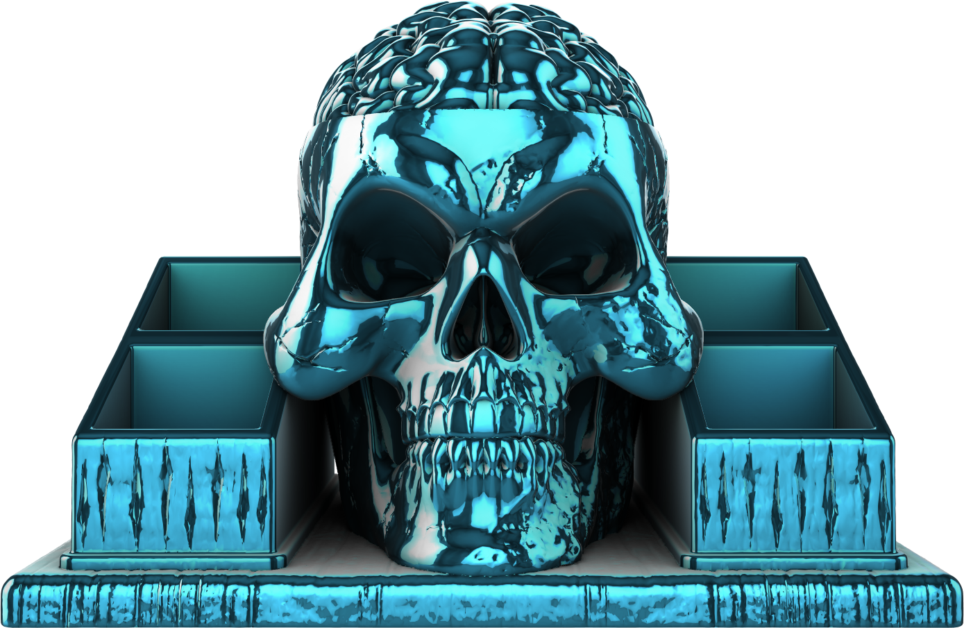 Digital Creative Works - Skull Desk Organiser - Brain - Prop/Decoration