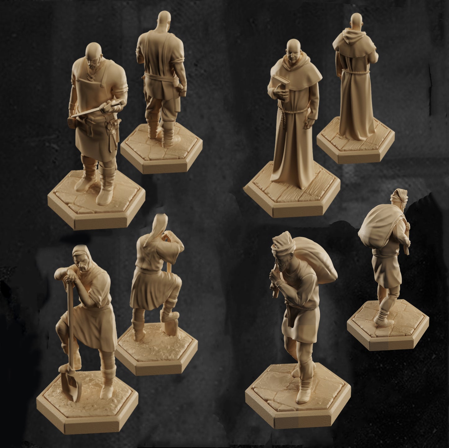 Skadi Studios - Helmsman's Shanties - Workmen - DnD/TTRPG Figure/Miniature