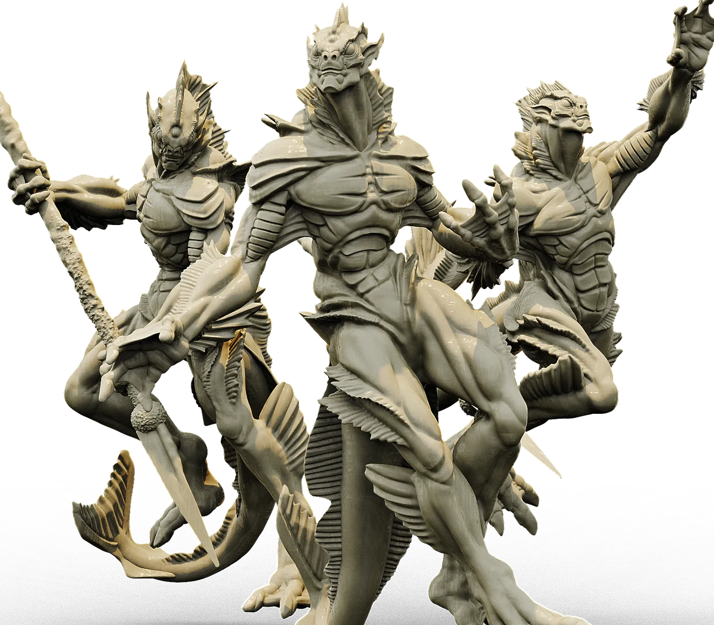 Brayan Nafarrate - Bestiary #4 - Sahuagin - DnD/TTRPG Figure/Miniature