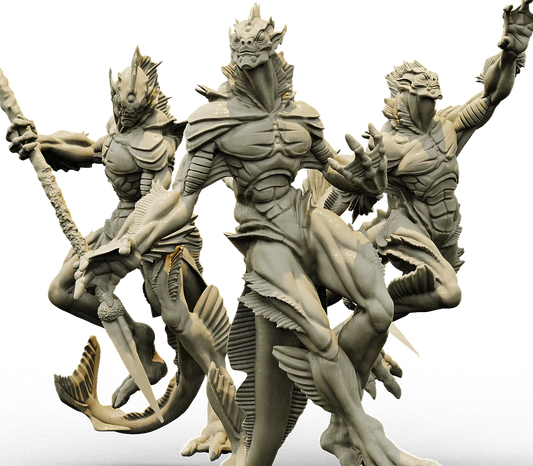 Brayan Nafarrate - Bestiary #4 - Sahuagin - DnD/TTRPG Figure/Miniature