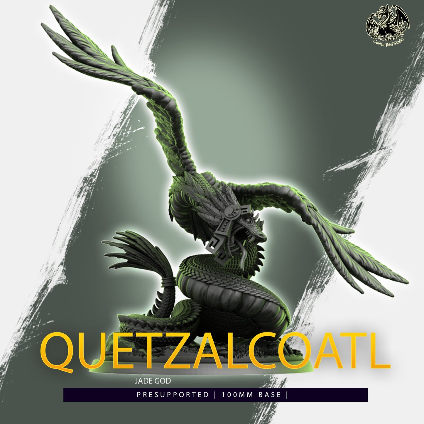 Golden Thief Studio - Quetzalcoatl, Jade God - DnD/TTRPG Figure/Miniature